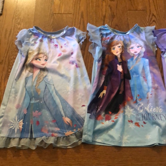 Girls Frozen Nightgowns - Set of 3 4t